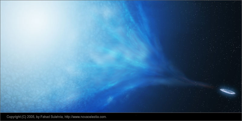 Artist's impression of the black hole binary Cygnus X-1